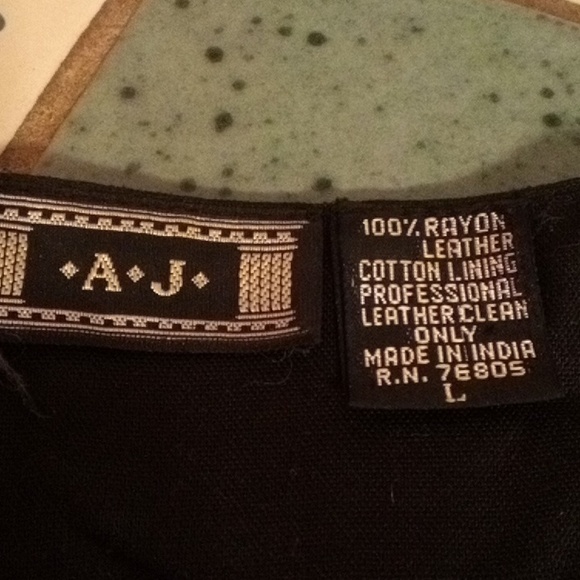 A.J. vintage leather weaved front south western vibe tie back autumn fall vest - Picture 8 of 9